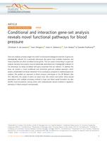 Conditional and interaction gene-set analysis reveals novel functional pathways for blood pressure