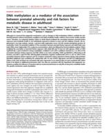 DNA methylation as a mediator of the association between prenatal adversity and risk factors for metabolic disease in adulthood