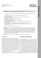 Detection of two massive CO systems in 4C 41.17 at z = 3.8