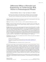 Differential Effects of Estradiol and Progesterone on Cardiovascular Risk Factors in Postmenopausal Women