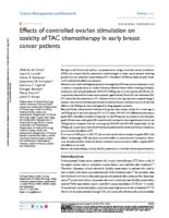 Effects of controlled ovarian stimulation on toxicity of TAC chemotherapy in early breast cancer patients