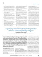 Expanding the immunotherapeutic potential of minor histocompatibility antigens