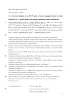 External validation of an NTCP model for acute esophageal toxicity in locally advanced NSCLC patients treated with intensity-modulated (chemo-)radiotherapy