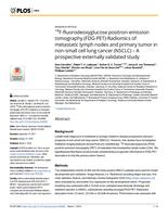 F-18-fluorodeoxyglucose positron-emission tomography (FDG-PET)-Radiomics of metastatic lymph nodes and primary tumor in non-small cell lung cancer (NSCLC) - A prospective externally validated study