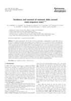 Incidence and survival of remnant disks around main-sequence stars