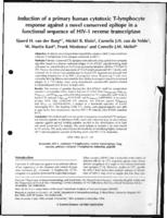 Induction of a primary human cytotoxic T-lymphocyte response against a novel conserved epitope in a functional sequence of HIV-1 reverse transcriptase