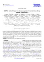 LOFAR detections of low-frequency radio recombination lines towards Cassiopeia A