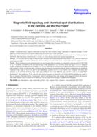 Magnetic field topology and chemical spot distributions in the extreme Ap star HD 75049