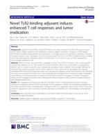 Novel TLR2-binding adjuvant induces enhanced T cell responses and tumor eradication