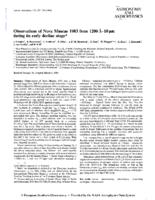 Observations of Nova MUSCAE 1983 from 1200 A-10 micron during its early decline stage