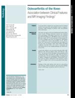 Osteoarthritis of the knee: Association between clinical features and MR imaging findings