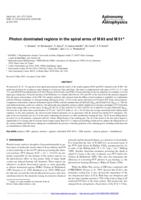 Photon dominated regions in the spiral arms of M 83 and M 51