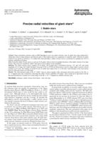 Precise radial velocities of giant stars. I. Stable stars