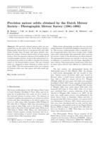 Precision meteor orbits obtained by the Dutch Meteor Society - Photographic Meteor Survey (1981-1993)