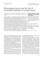 Procoagulant factors and the risk of myocardial infarction in young women