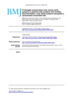 Prolonged conservative care versus early surgery in patients with sciatica from lumbar disc herniation: cost utility analysis alongside a randomised controlled trial