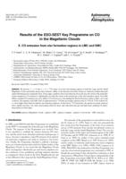 Results of the ESO-SEST Key Programme on CO in the Magellanic Clouds. X. CO emission from star formation regions in LMC and SMC