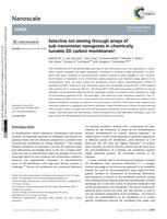 Selective ion sieving through arrays of sub-nanometer nanopores in chemically tunable 2D carbon membranes