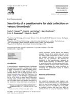 Sensitivity of a questionnaire for data collection on venous thrombosis