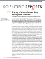 Sharing of science is most likely among male scientists
