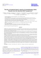 The 69 {$μ$}m forsterite band in spectra of protoplanetary disks. Results from the Herschel DIGIT programme