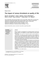 The impact of venous thrombosis on quality of life