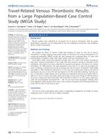 Travel-related venous thrombosis: Results from a large population-based case control study (MEGA study)