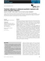 Treatment adherence in adolescent psychiatric inpatients with severe disruptive behaviour