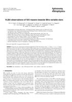 VLBA observations of SiO masers towards Mira variable stars