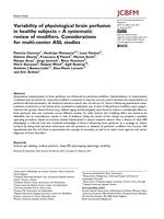 Variability of physiological brain perfusion in healthy subjects - A systematic review of modifiers. Considerations for multi-center ASL studies