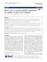 What's new in pontocerebellar hypoplasia? An update on genes and subtypes