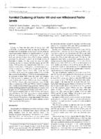 Familial clustering of factor VIII and von Willebrand factor levels