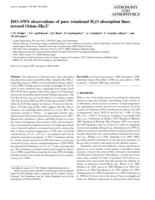 ISO - SWS observations of pure rotational H2O absorption lines toward Orion - IRc2