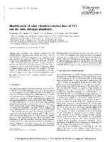 Identification of solar vibration-rotation lines of NH and the solar nitrogen abundance