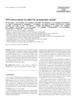 SWS observations of solid CO2 in molecular clouds