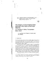 The enigma of good kidney graft survival in the face of poor HLA matches.