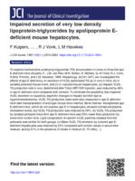 Impaired secretion of very low density lipoprotein-triglycerides by apolipoprotein E-deficient mouse hepatocytes