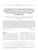 Complement C3 on Microglial Clusters in Multiple Sclerosis Occur in Chronic but Not Acute Disease: Implication for Disease Pathogenesis