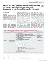 Perspective and consensus opinion: good practices for using organotypic skin and epidermal equivalents in experimental dermatology research