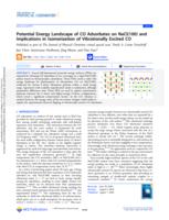 Potential energy landscape of CO adsorbates on NaCl(100) and implications in isomerization of vibrationally excited CO