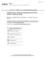 Children’s hair cortisol as a biomarker of stress at school: a follow-up study