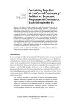 Containing populism at the cost of democracy? Political vs. economic responses to democratic backsliding in the EU
