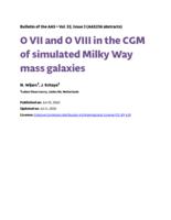 O VII and O VIII in the CGM of simulated Milky Way mass galaxies