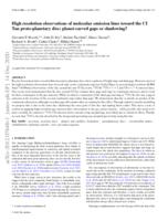 High resolution observations of molecular emission lines toward the CI Tau proto-planetary disc: planet-carved gaps or shadowing?