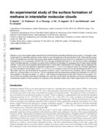 An experimental study of the surface formation of methane in interstellar molecular clouds