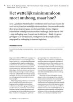 Het minimumloon moet omhoog, maar hoe?