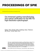 Ge immersed grating manufacturing and optical verification for the METIS high-resolution spectrograph