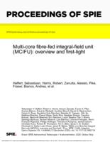 Multi-core fibre-fed integral-field unit (MCIFU): overview and first-light