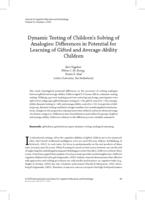 Dynamic testing of children's solving of analogies: differences in potential for learning of gifted and average-ability children