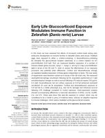 Early life glucocorticoid exposure modulates immune function in zebrafish (Danio rerio) larvae